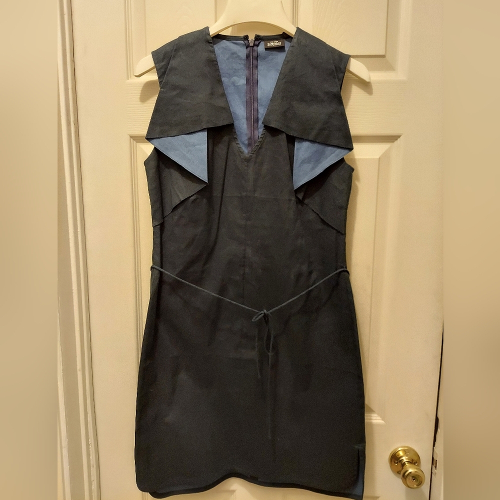 Kate spade saturday cotton navy blue Sleeveless Sheath Dress Size 4 nwot